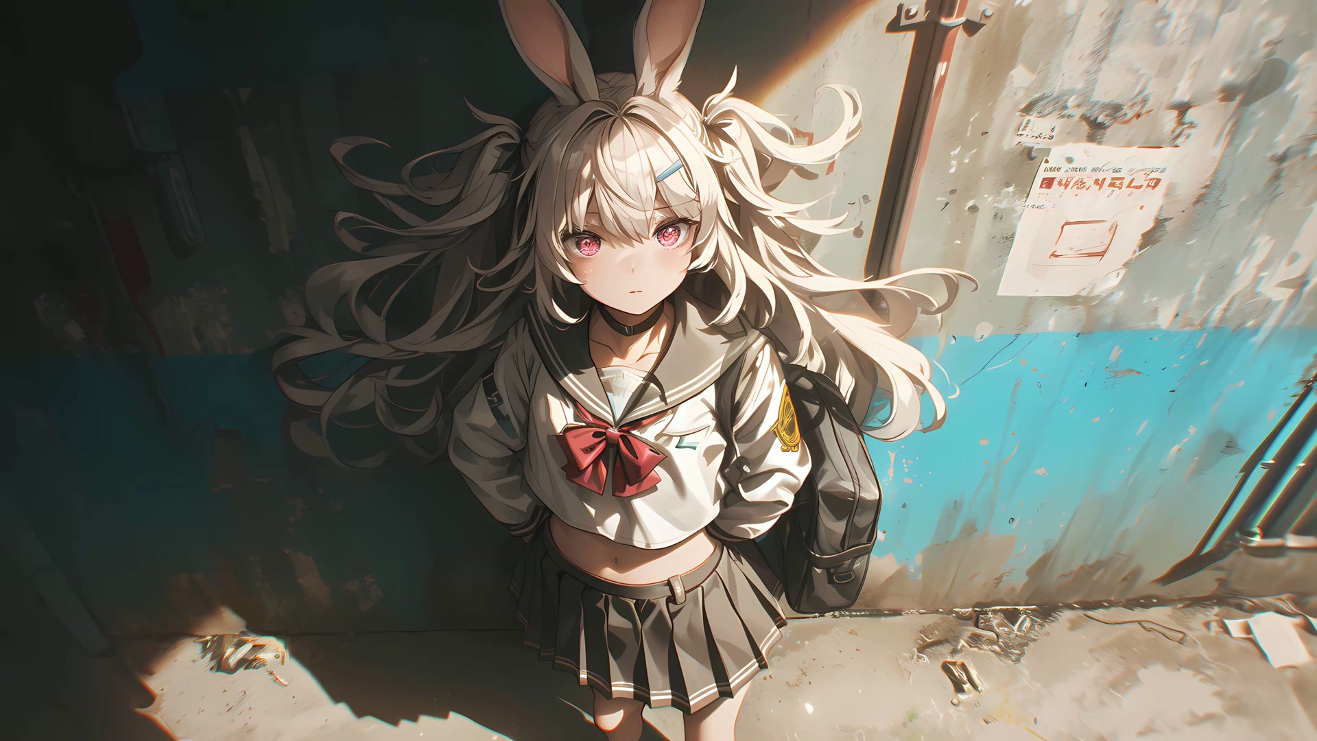 兔耳白发少女