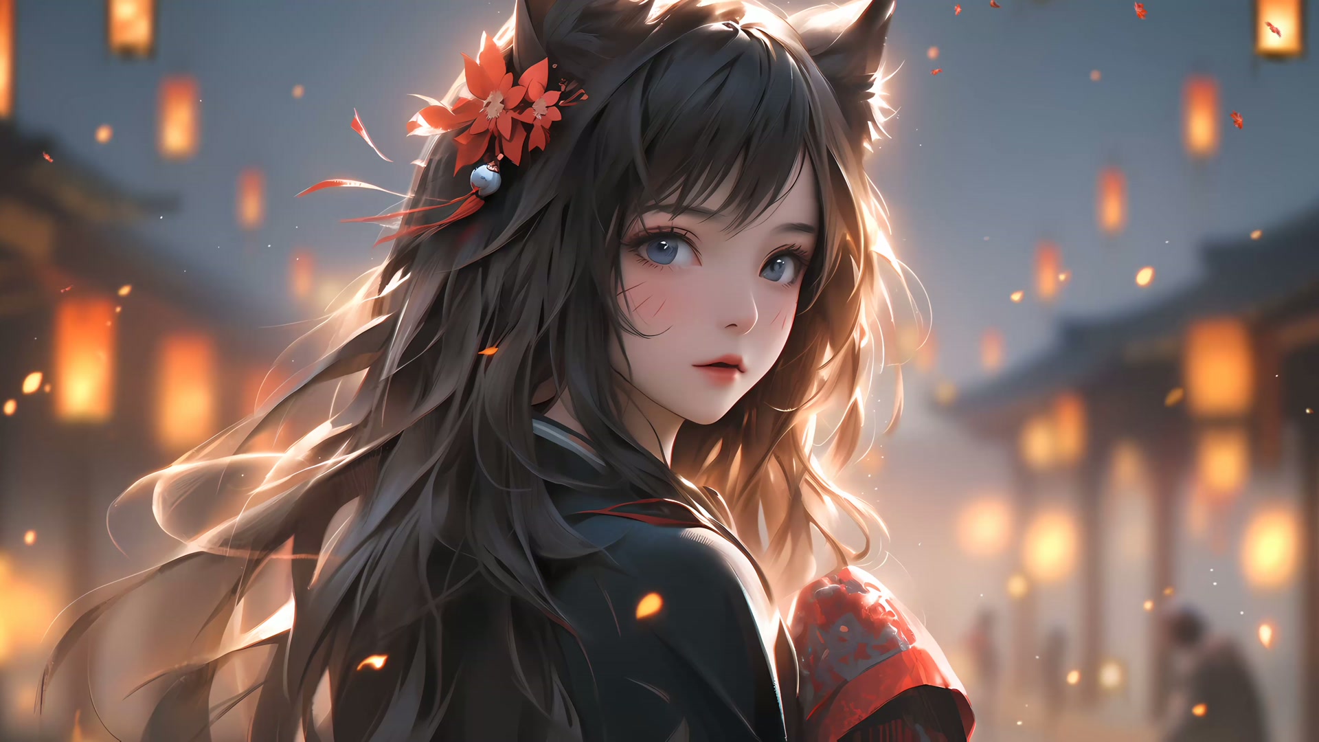 狐耳少女回眸