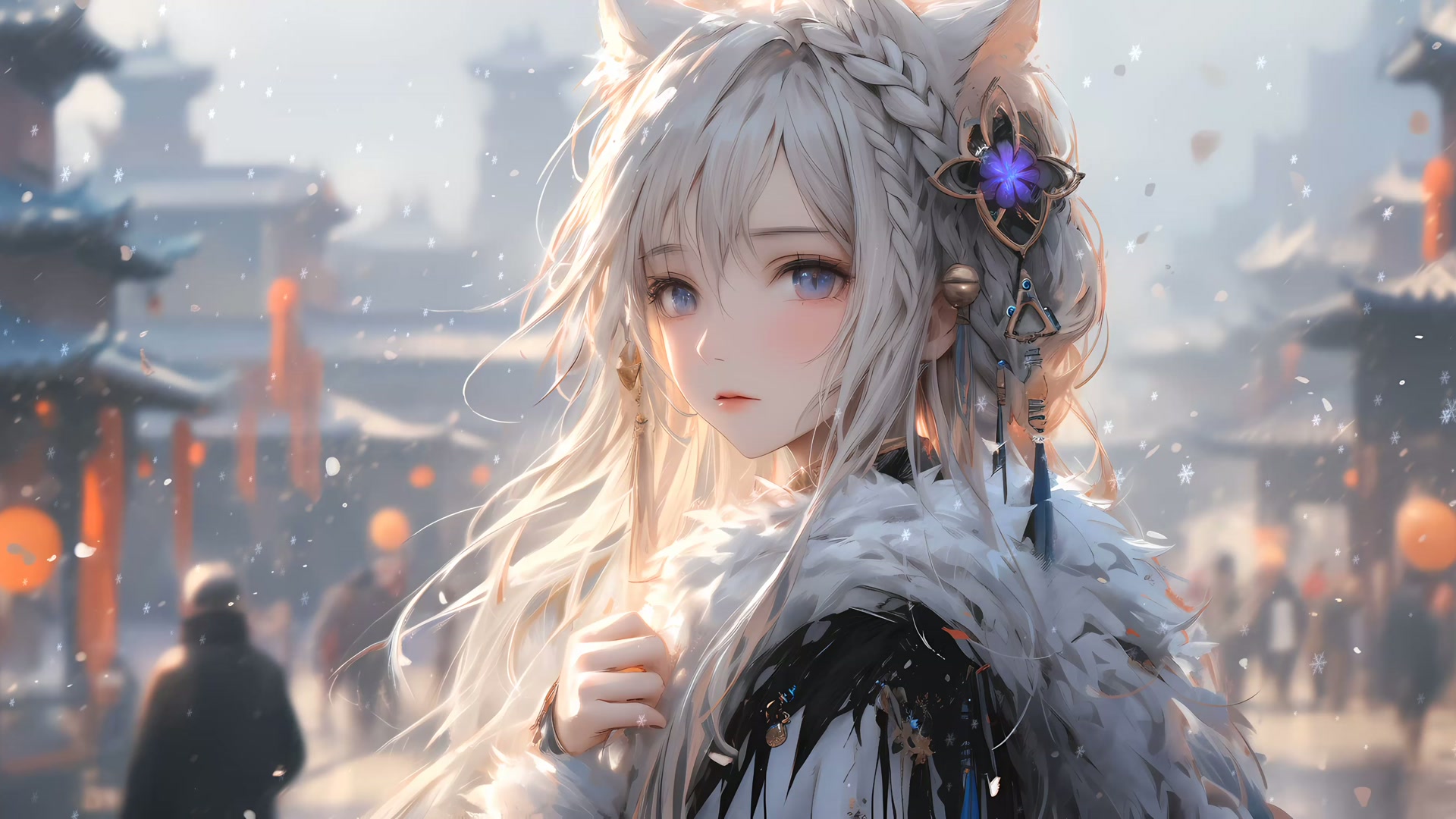 白发猫耳少女