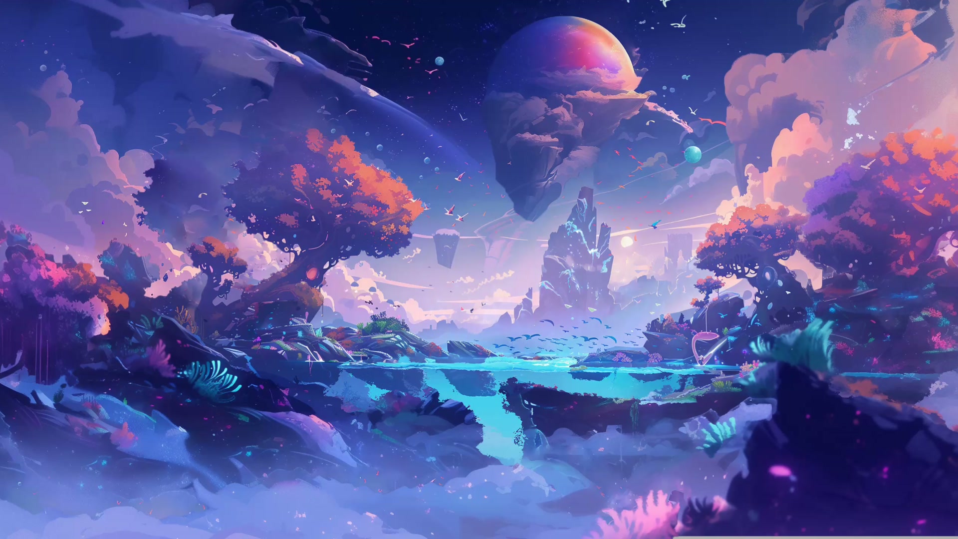 梦幻紫色星球