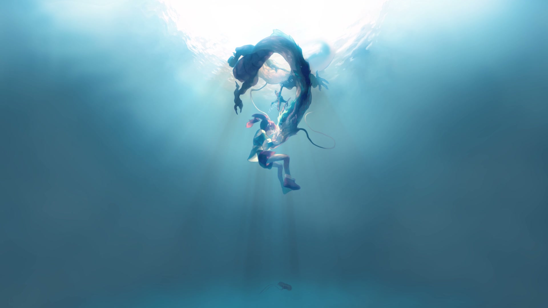 深海龙抱少女