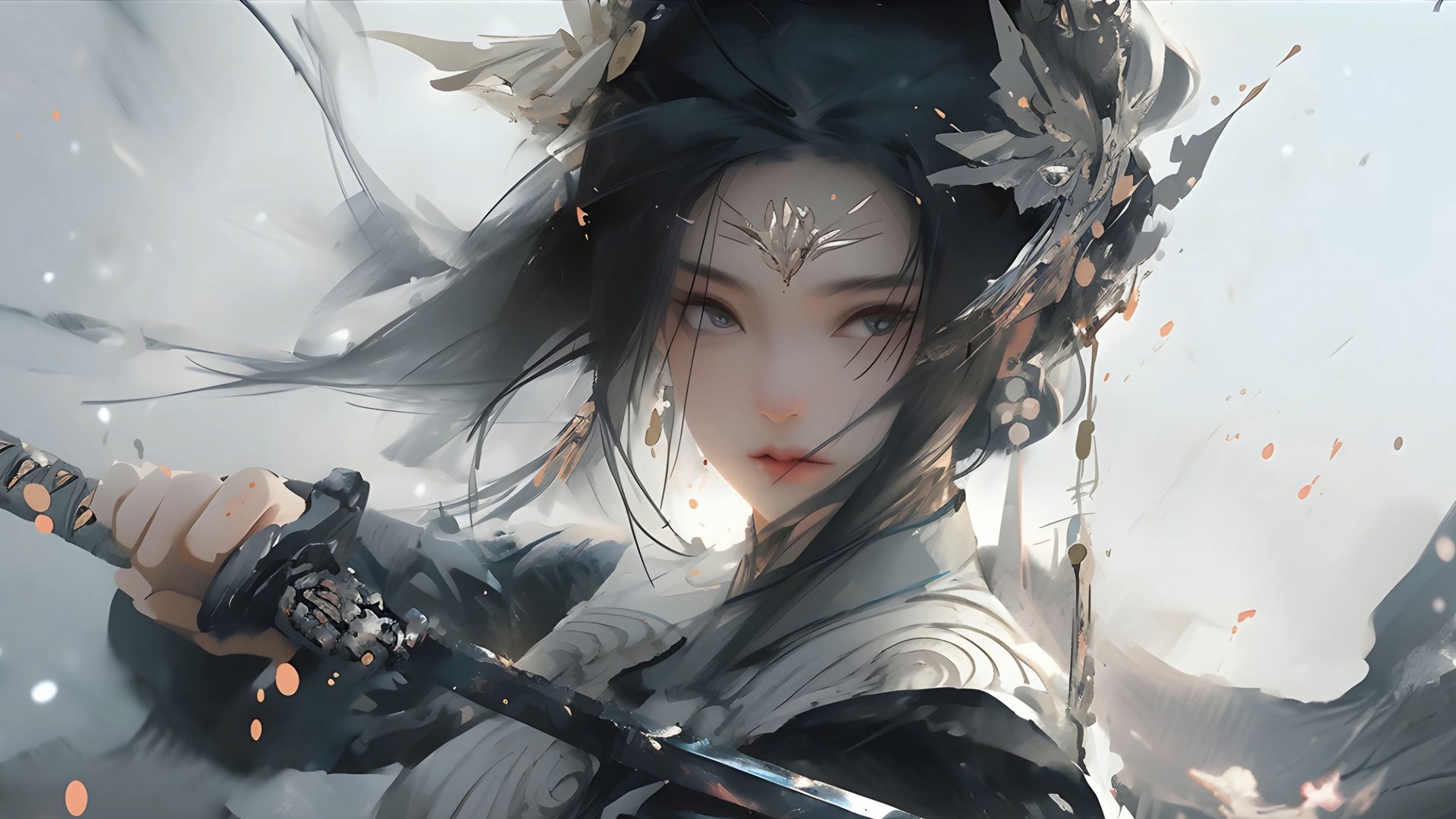 古风侠女执剑