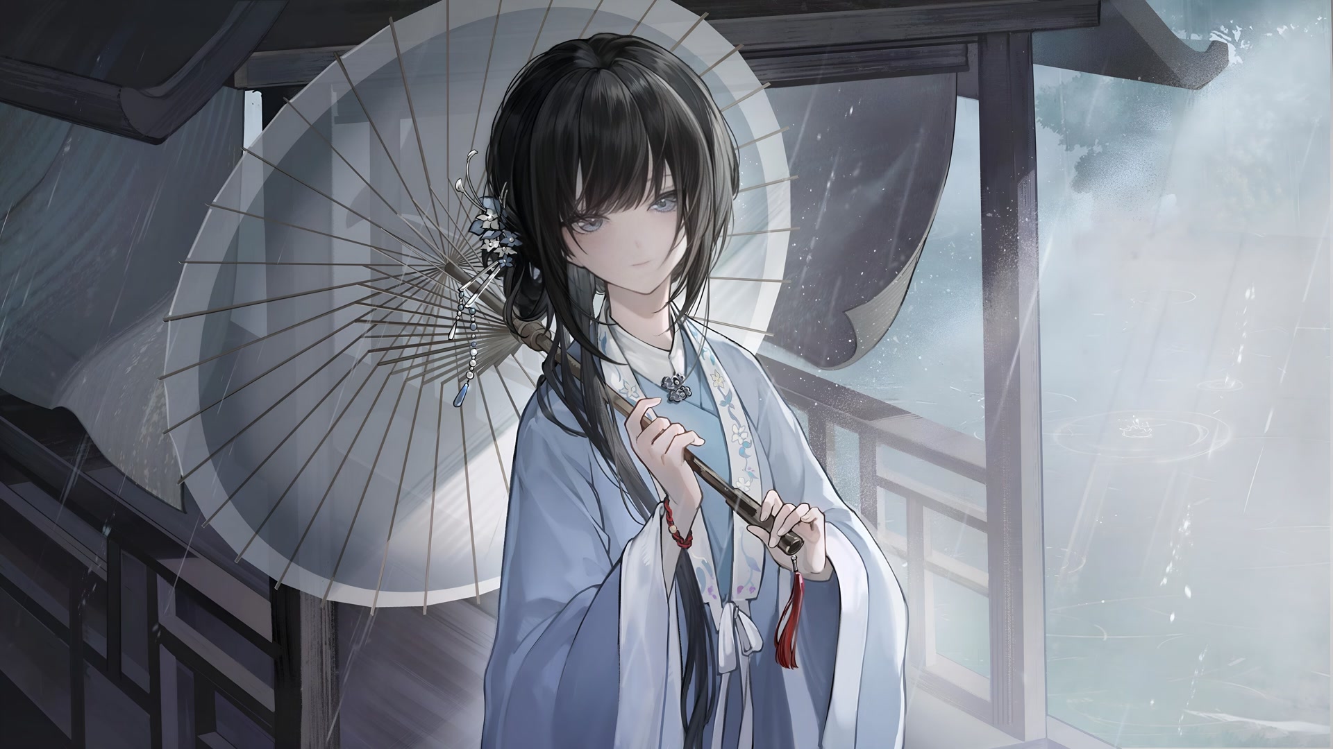 古风少女执伞
