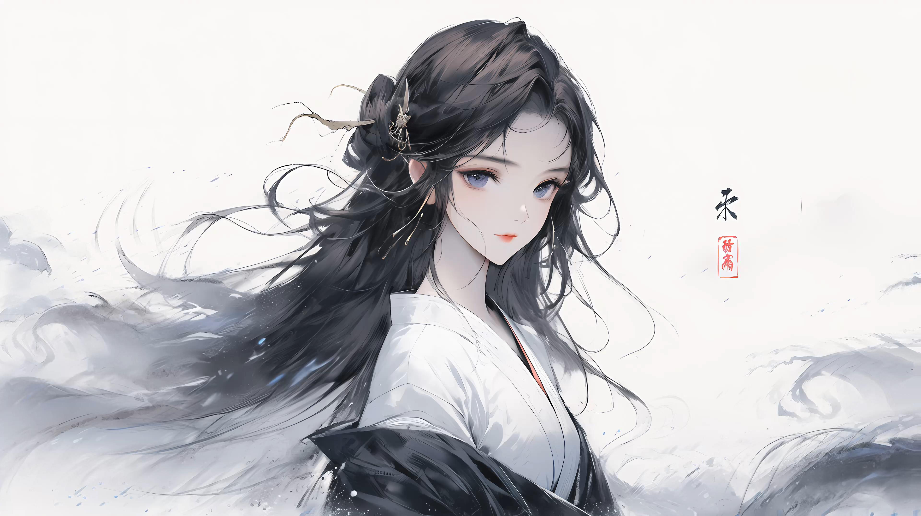 水墨古风美人