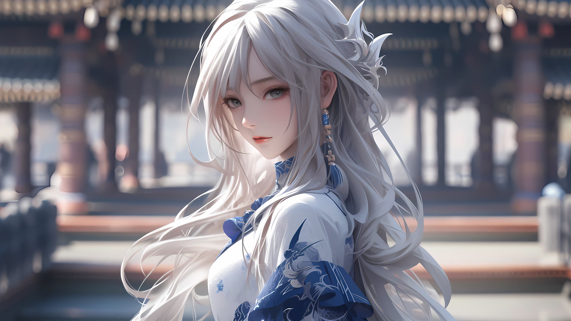 白发古风美人