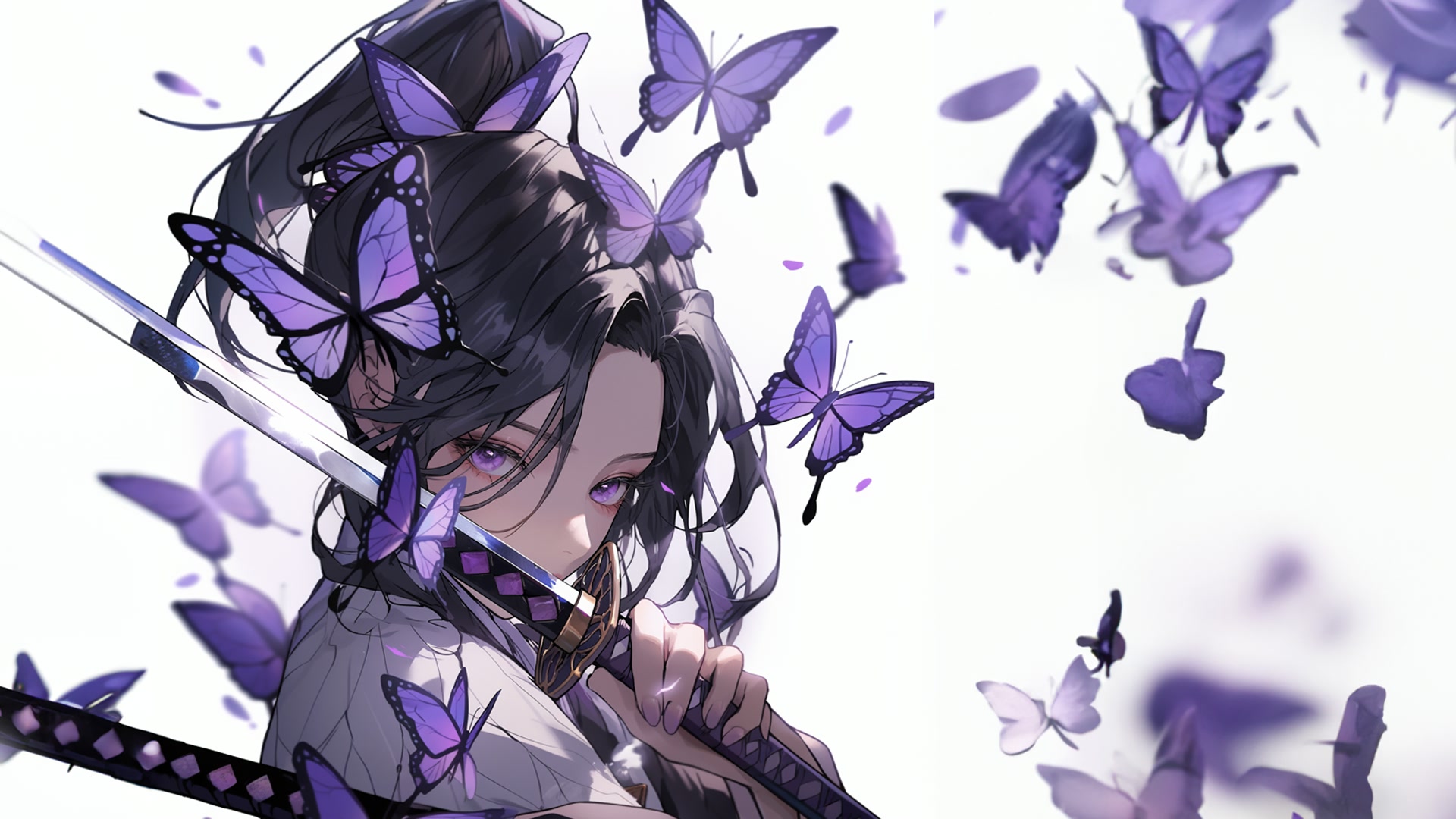 紫蝶持刀少女