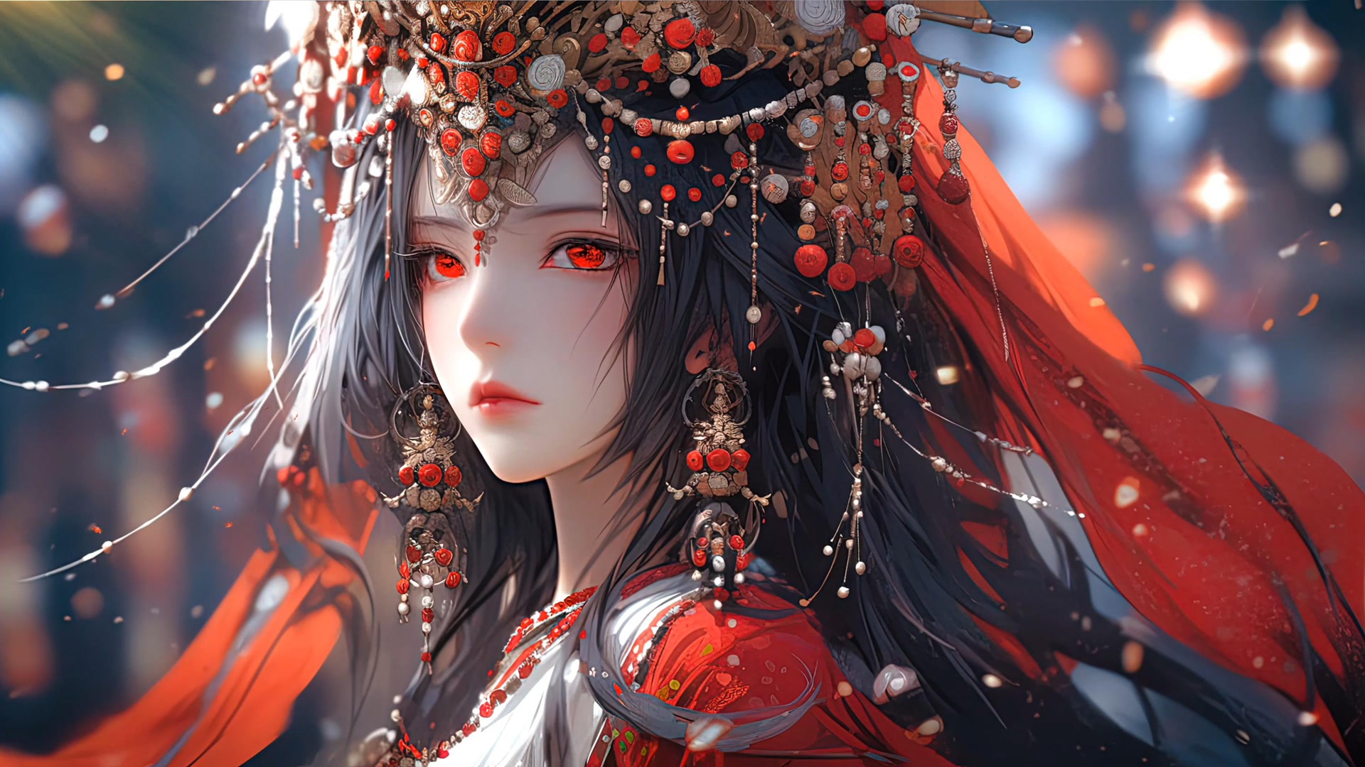 红妆华服美人