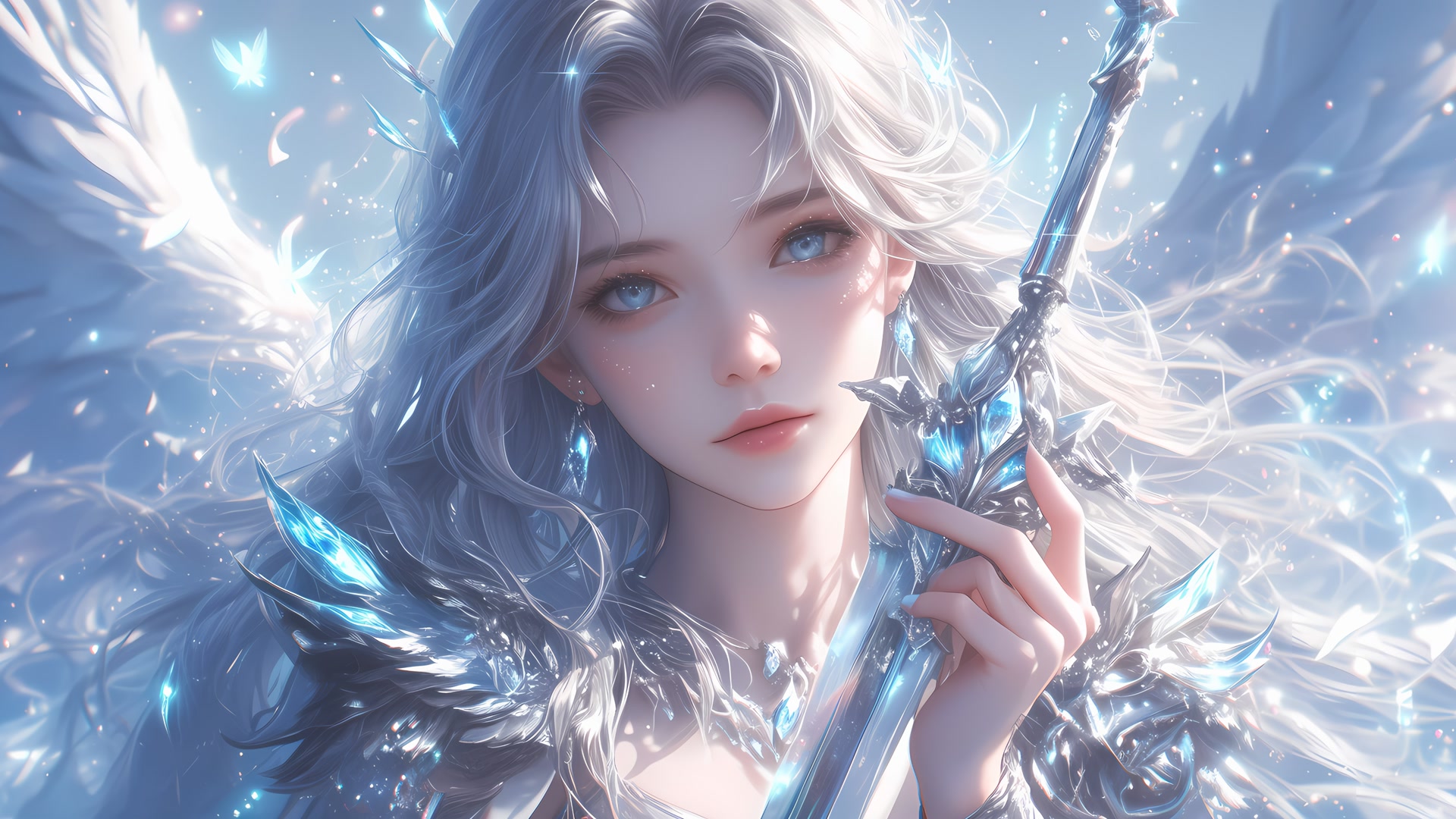 银发冰晶女神