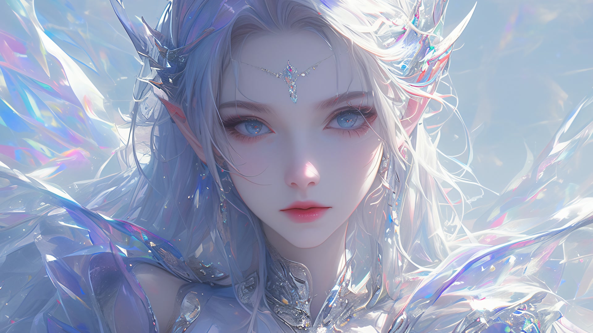 银发冰晶精灵