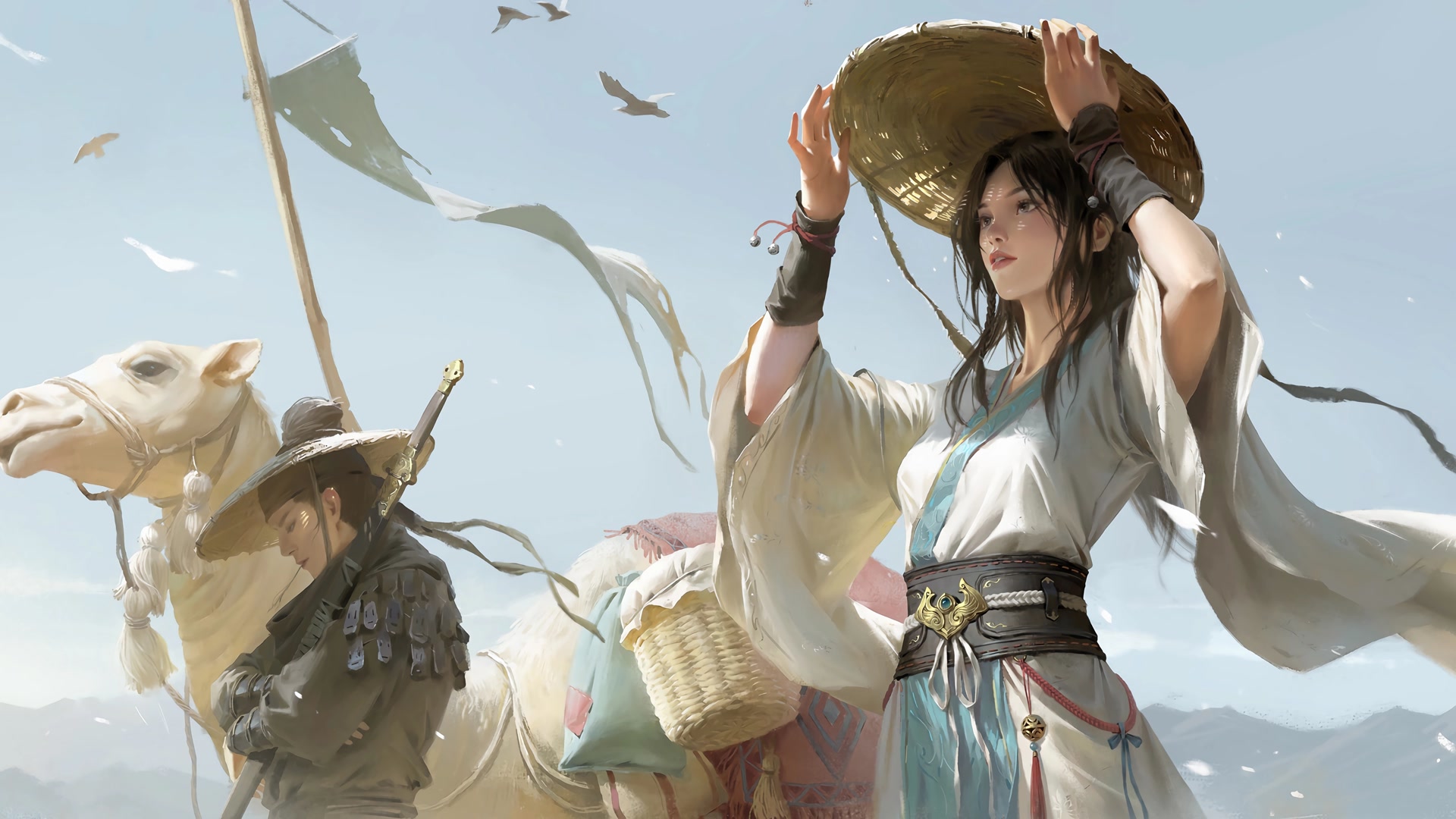 古风沙漠旅人