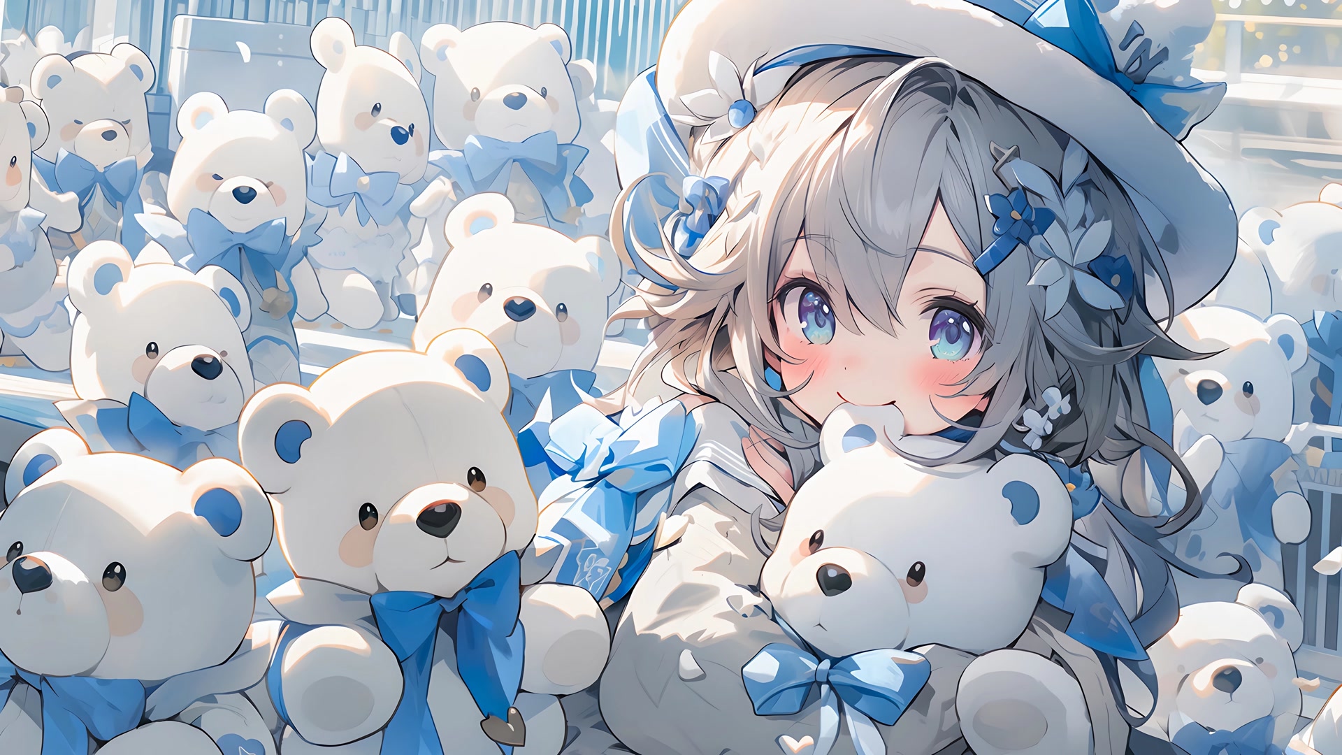 少女与白熊群