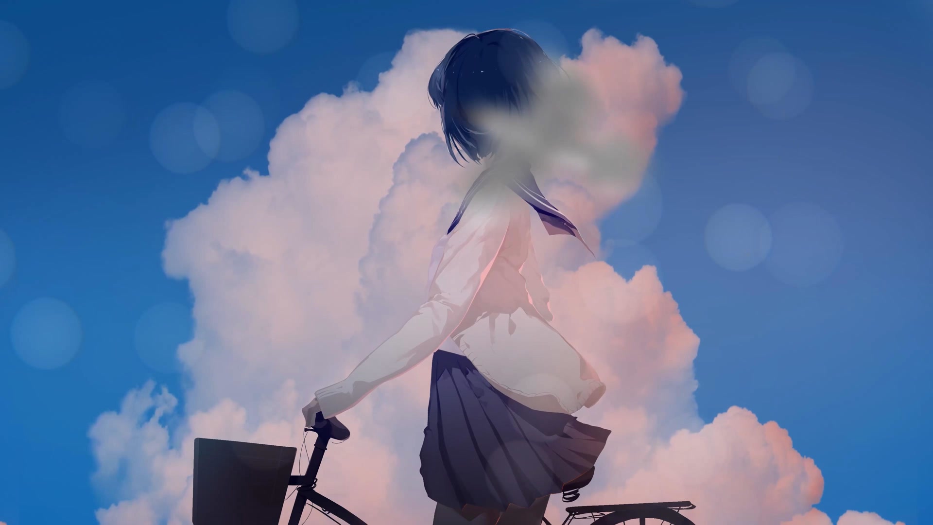 少女单车晴空
