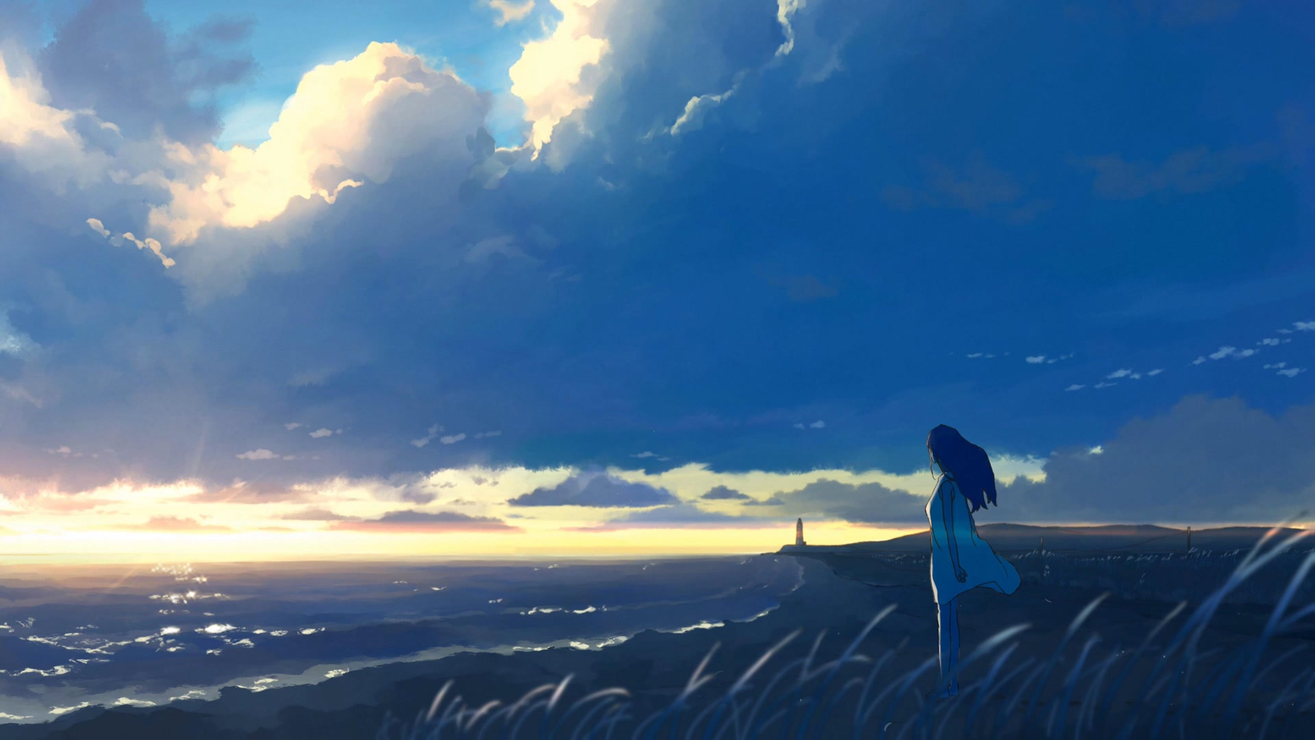少女眺望远方