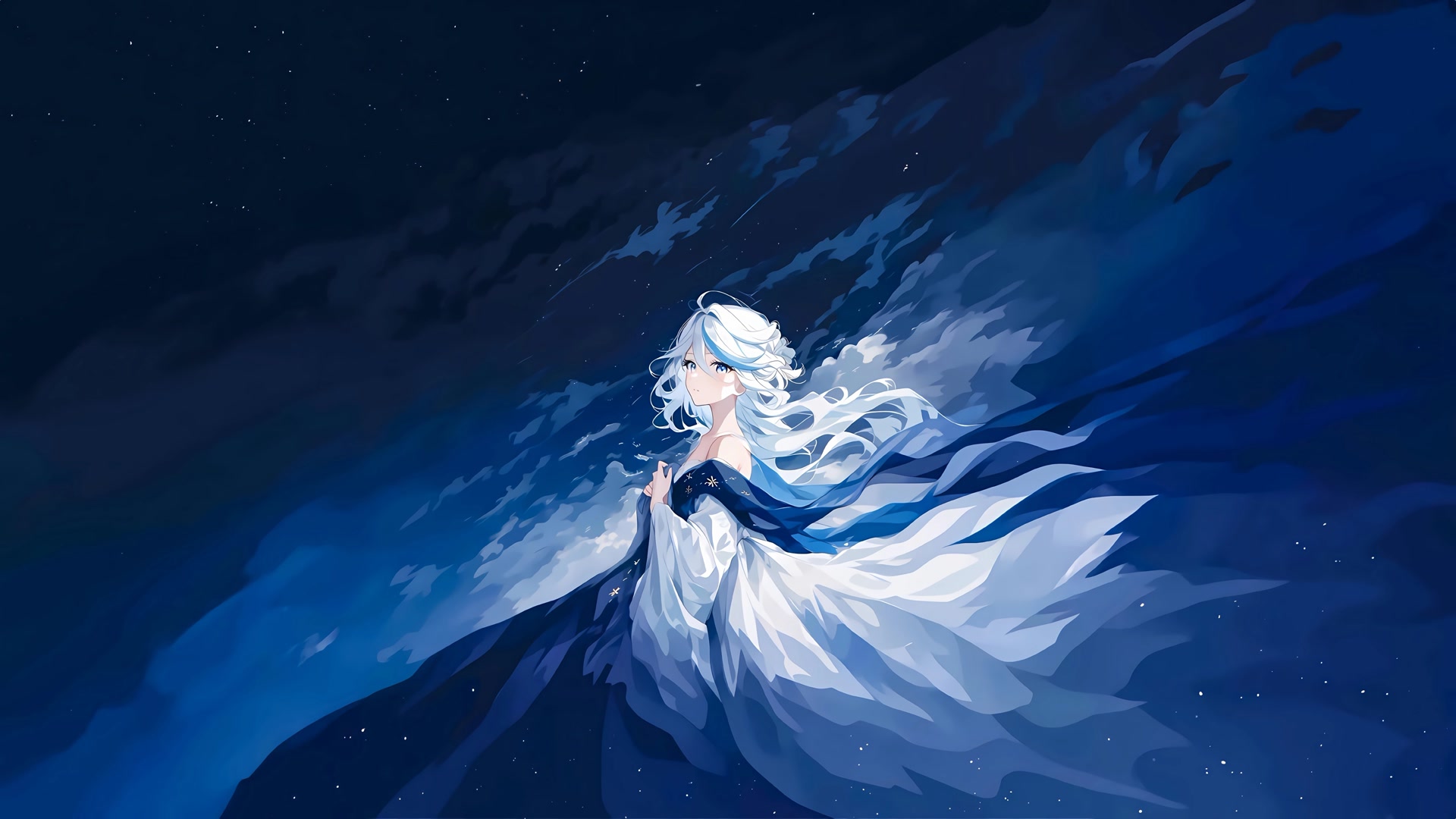 星空白衣少女
