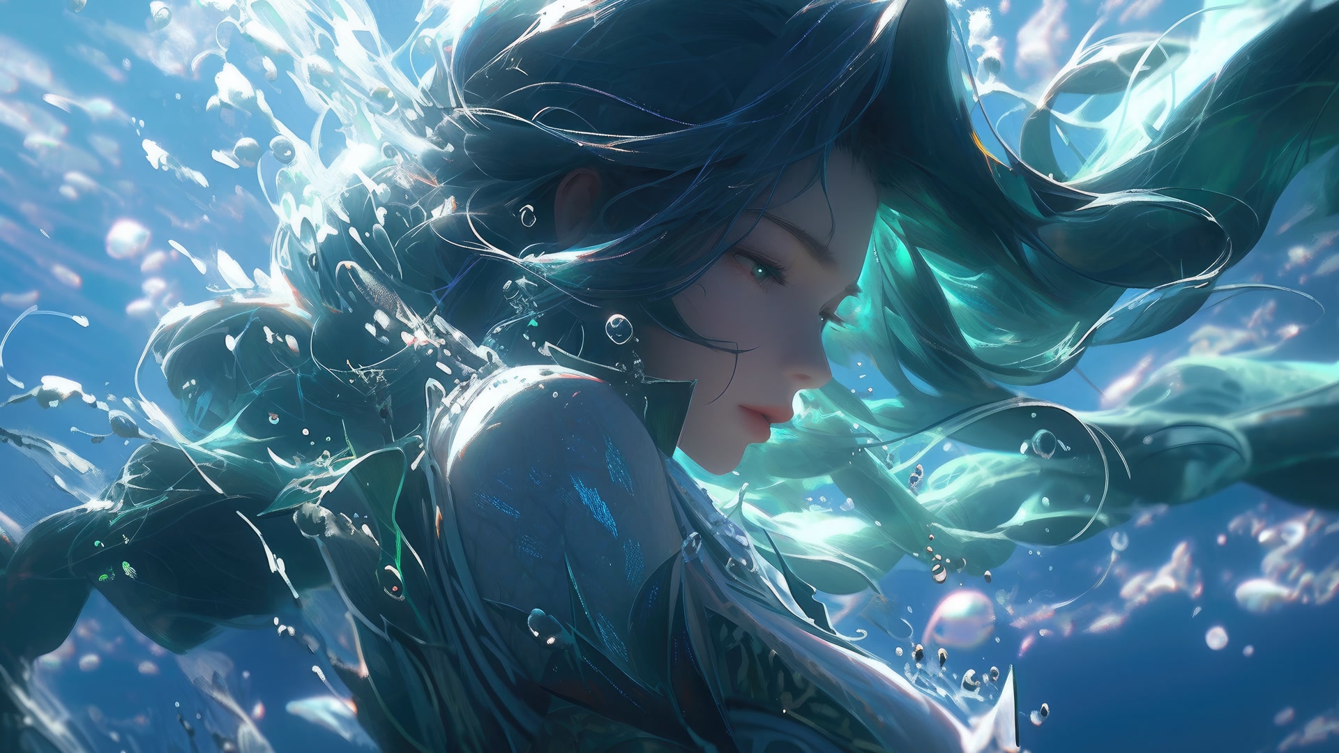 水下飘逸少女