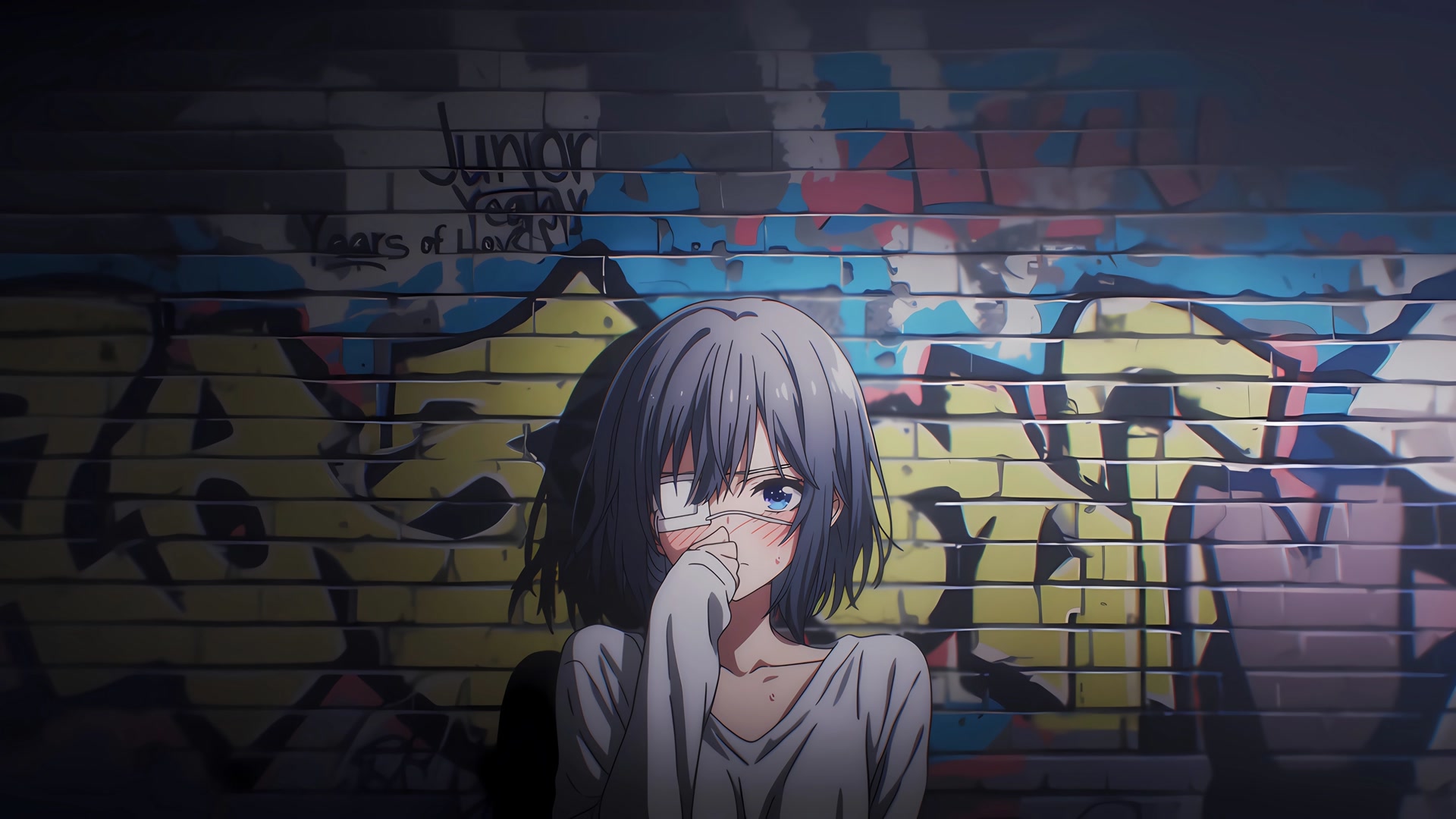 灰发眼罩少女