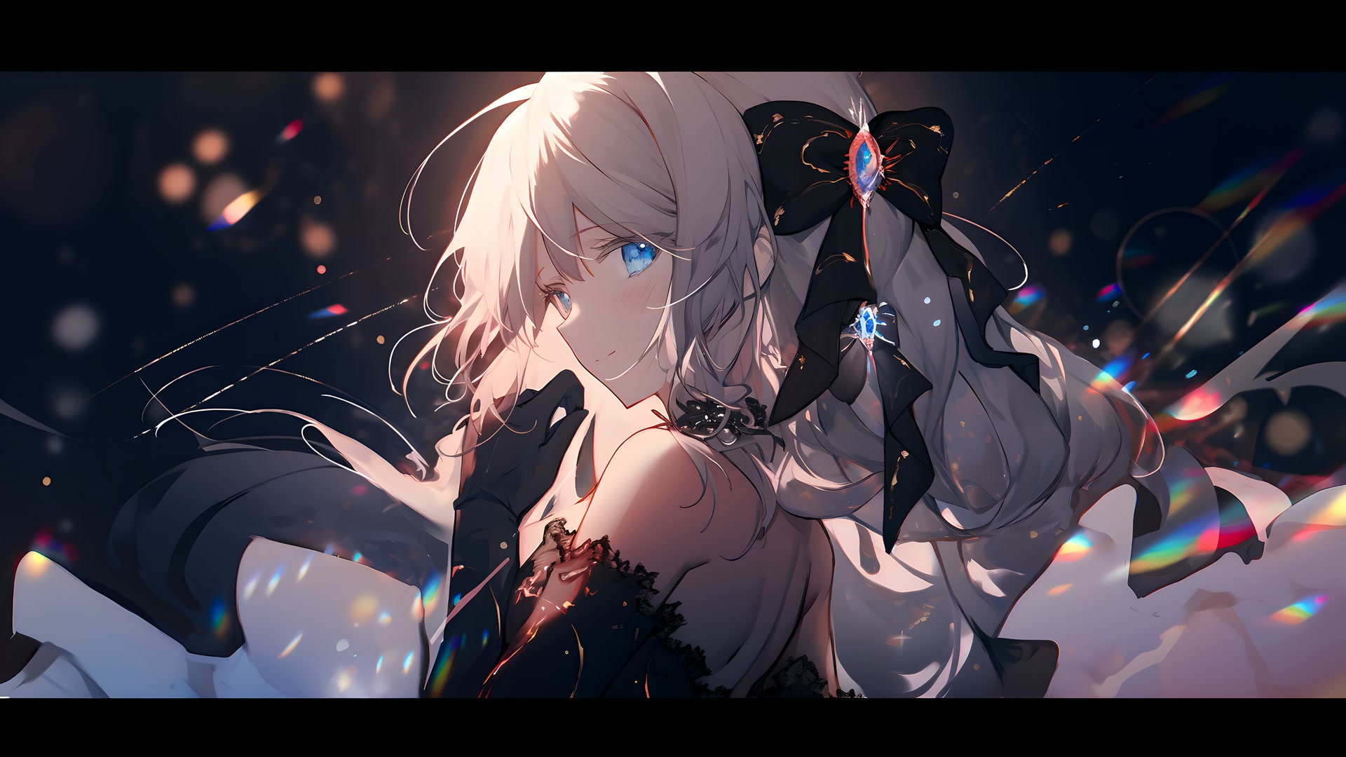 银发蓝瞳少女