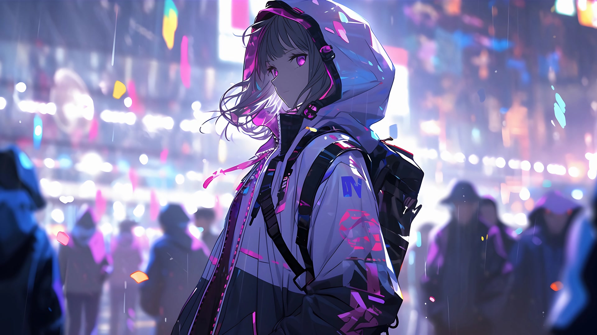 雨夜霓虹少女