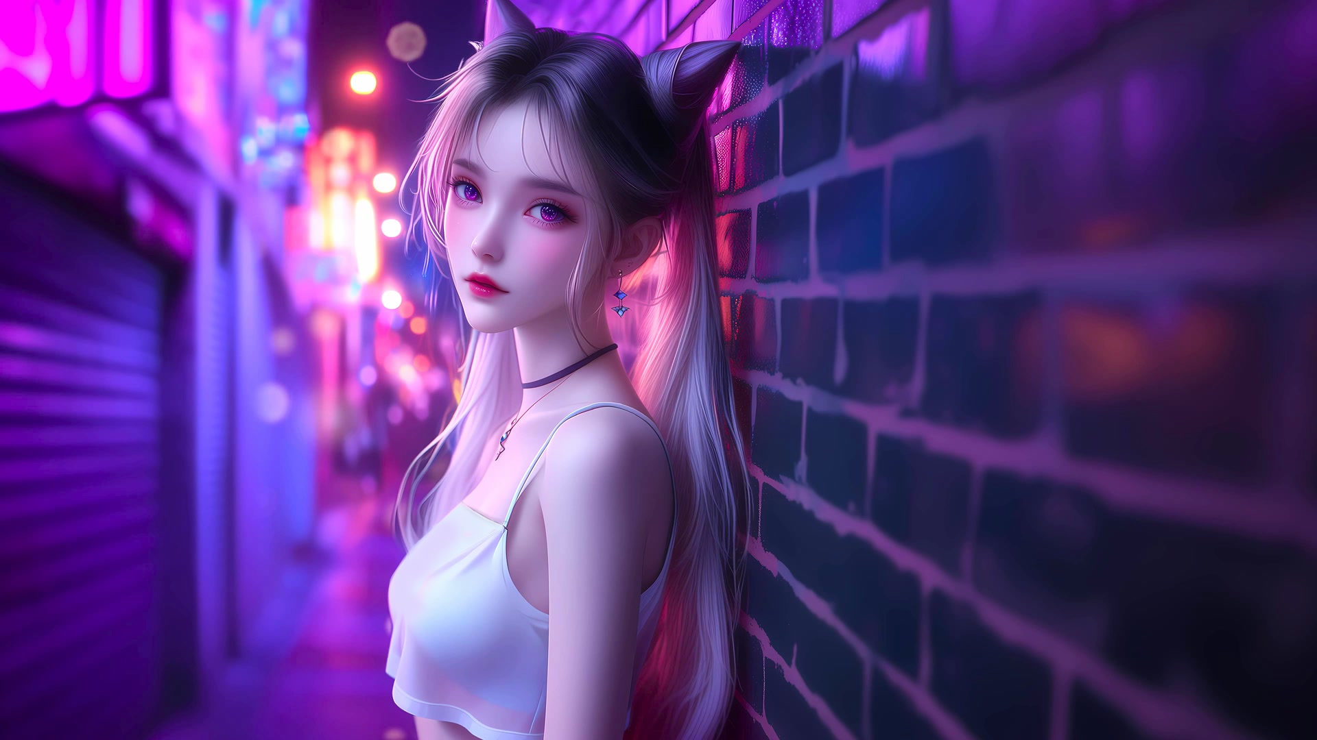 霓虹猫耳少女