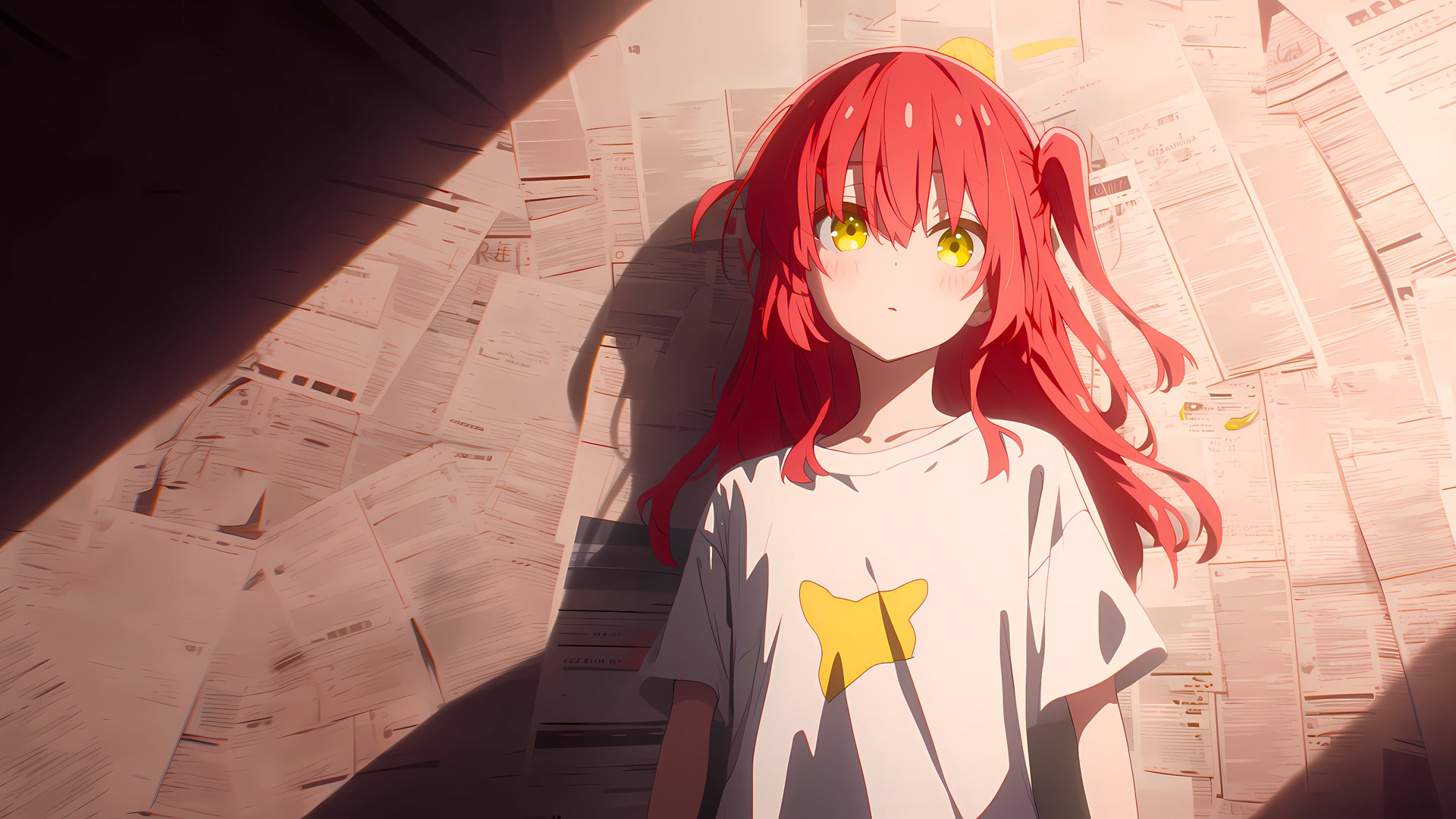 红发少女立纸