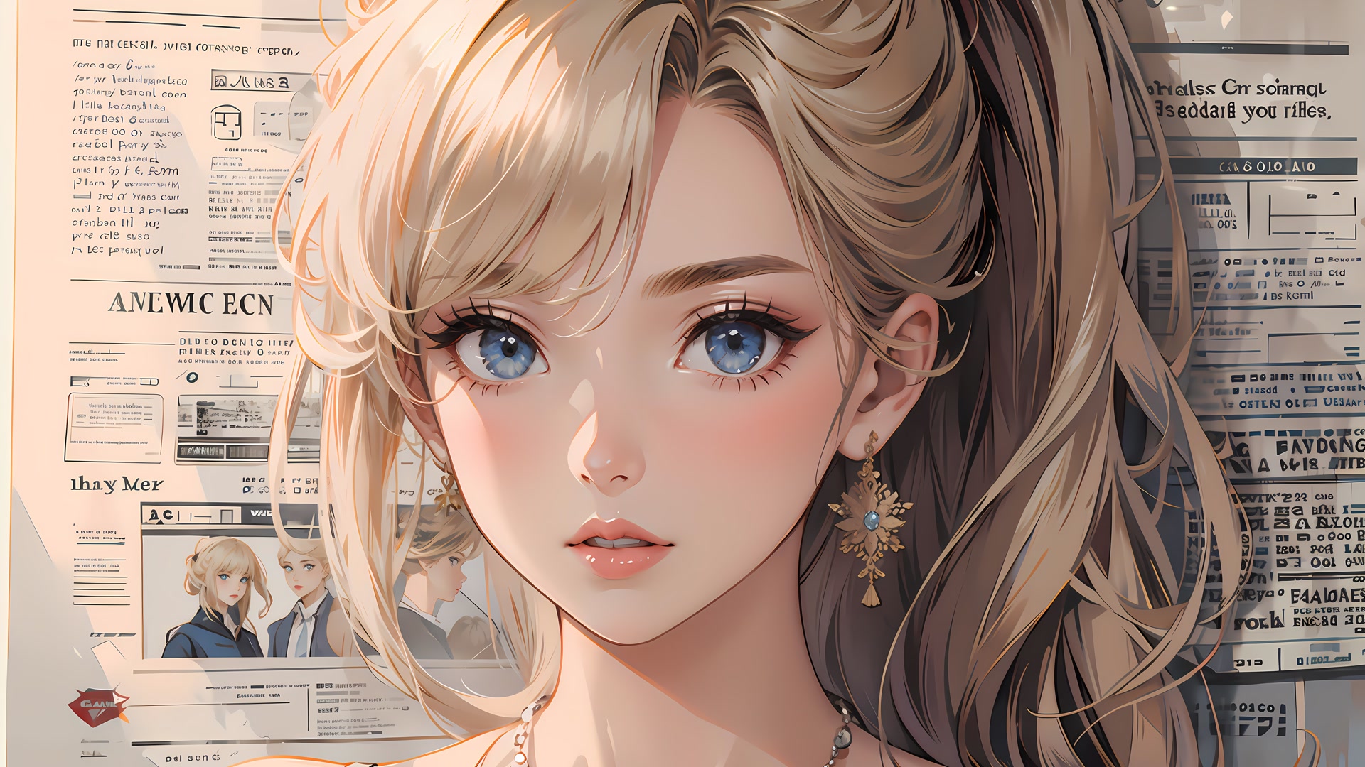 金发蓝眼少女