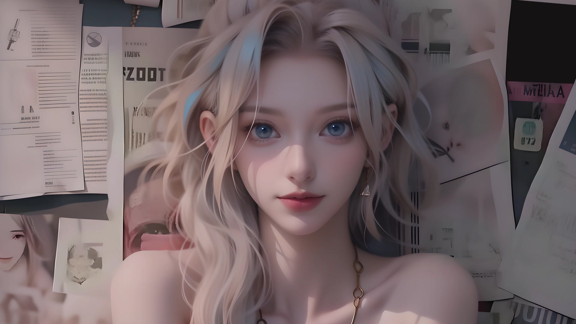 金发蓝眼少女