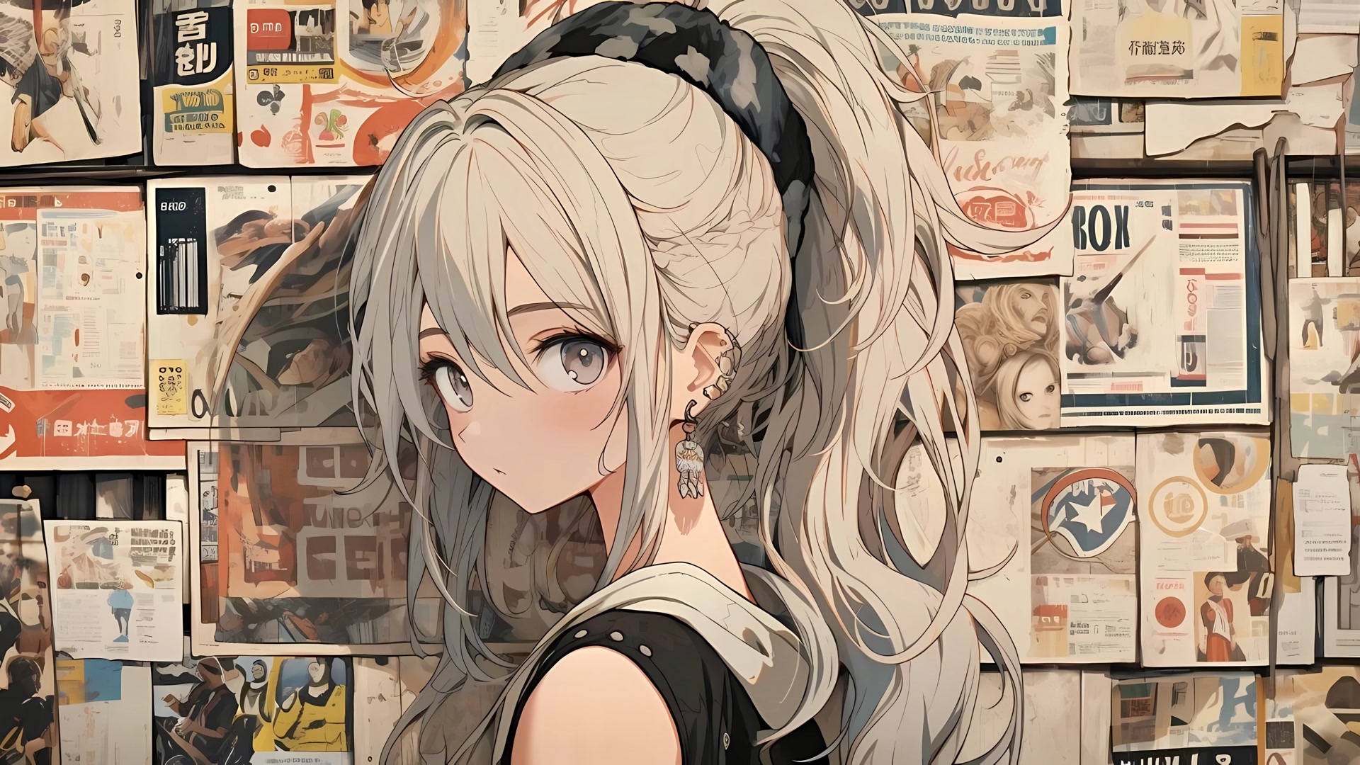 银发海报少女