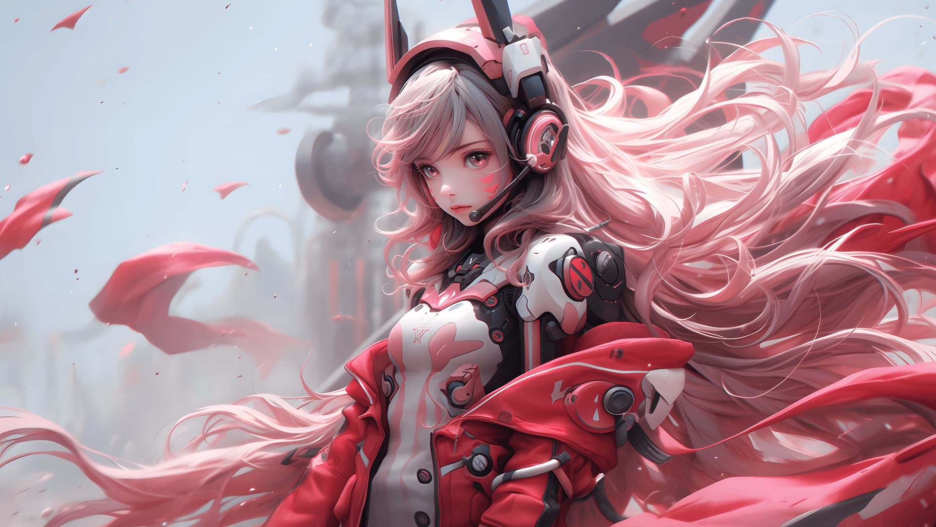 粉发机甲少女