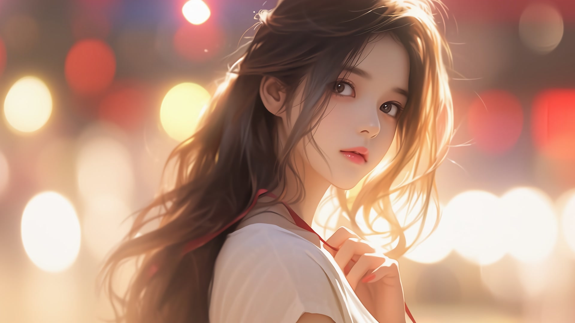 光影下的回眸