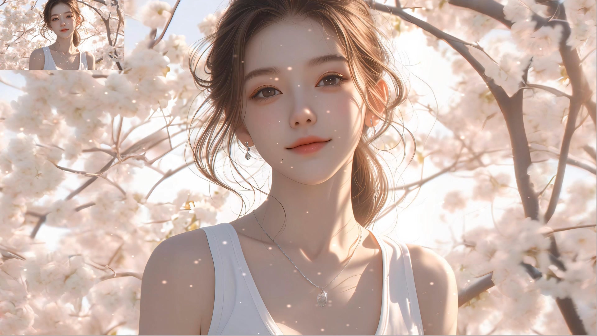 春日花下少女