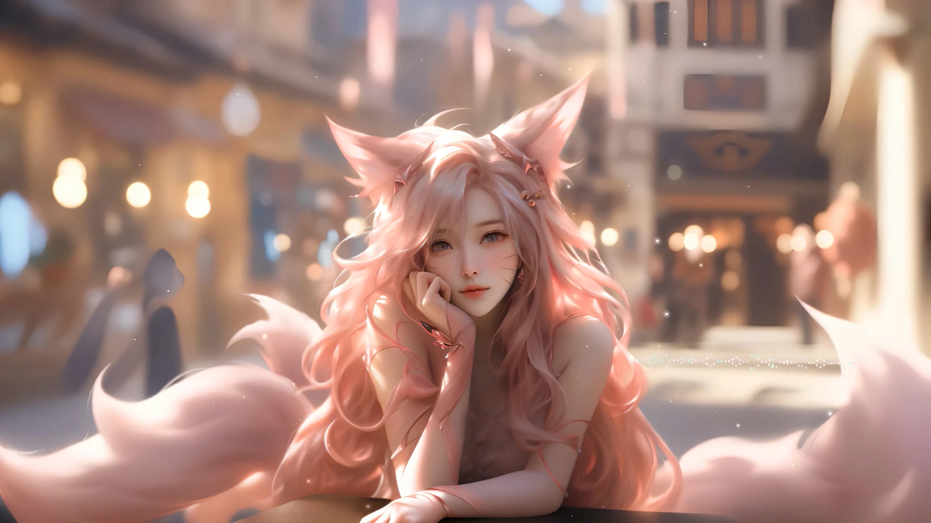 粉色兽耳少女