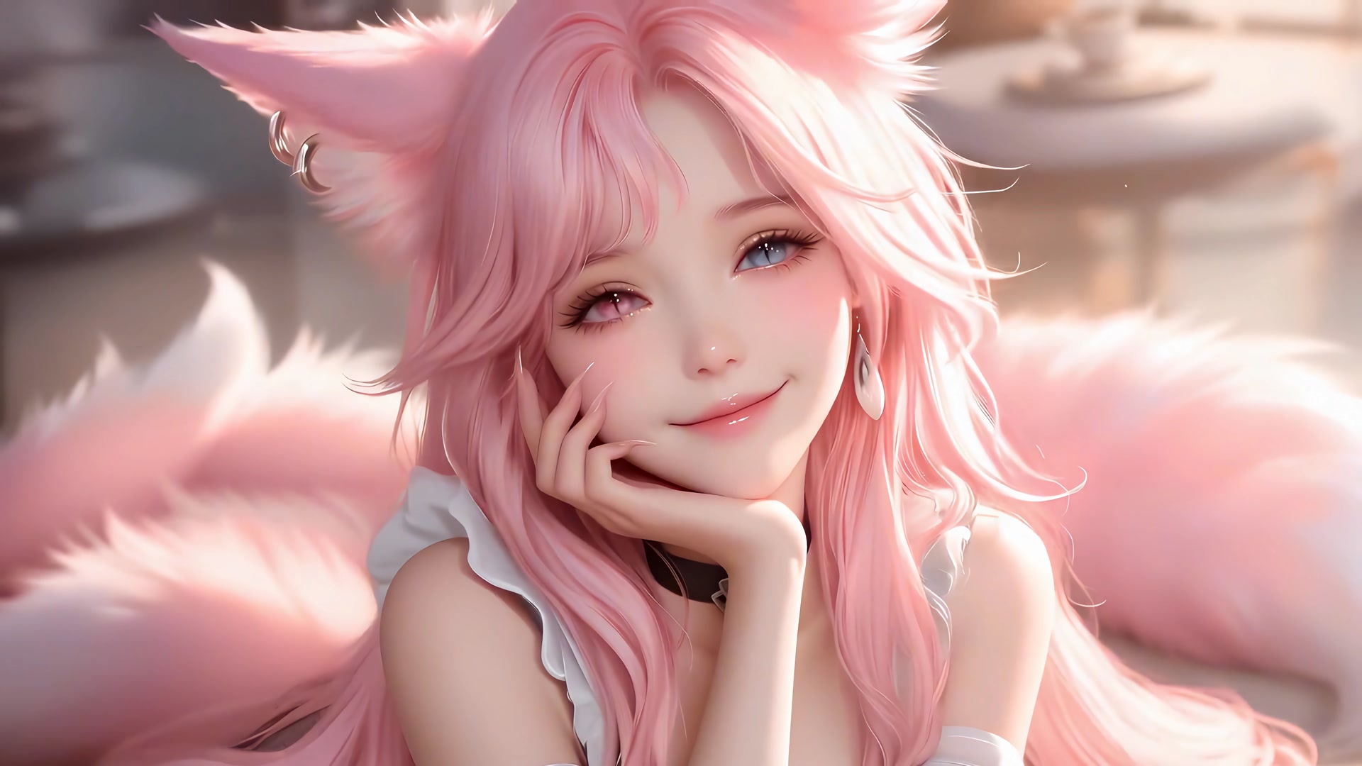 粉色狐狸少女