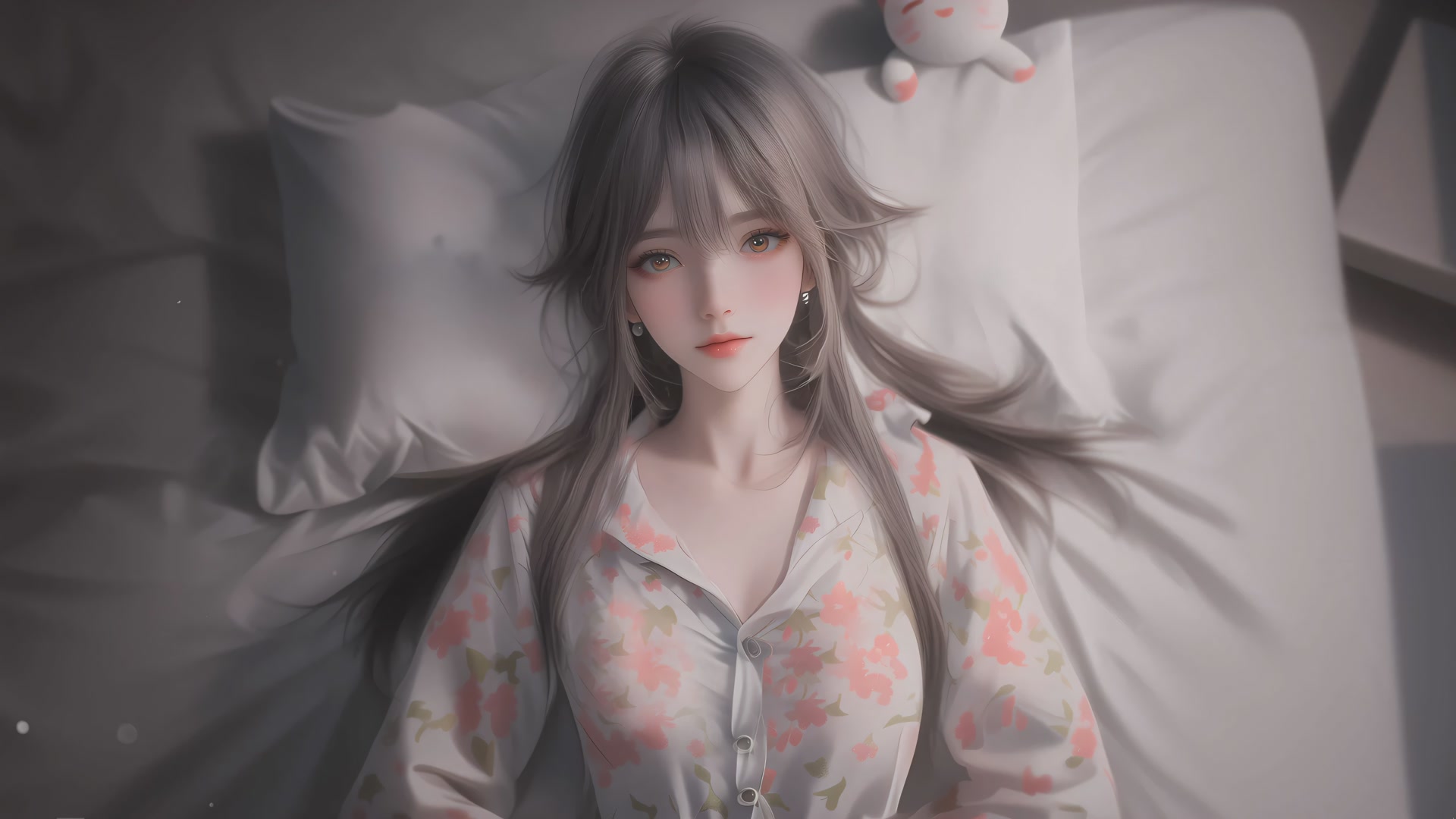 花衣少女安睡