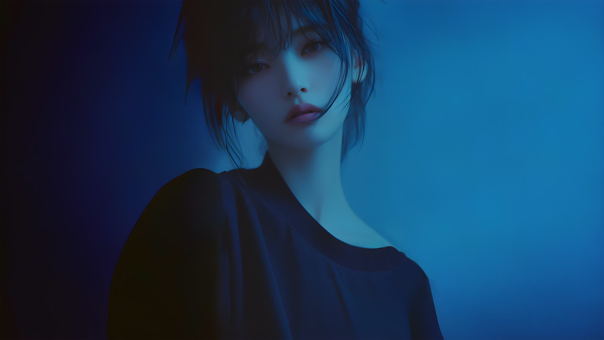 蓝调冷艳少女
