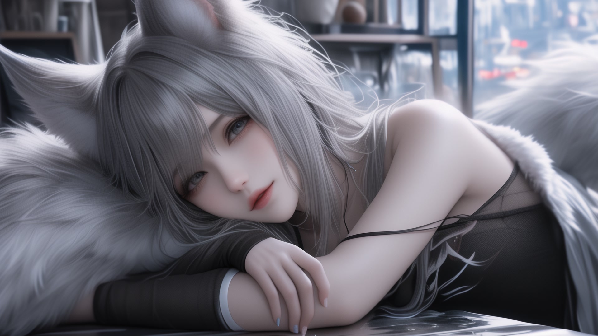 银发兽耳少女
