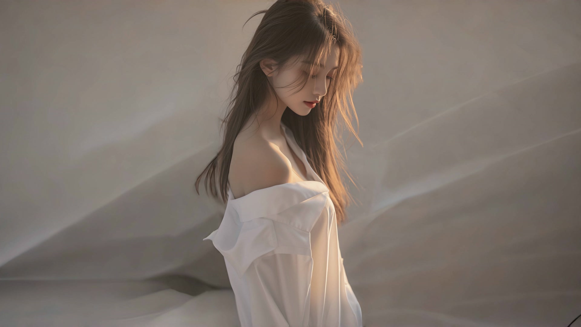 长发白衣少女
