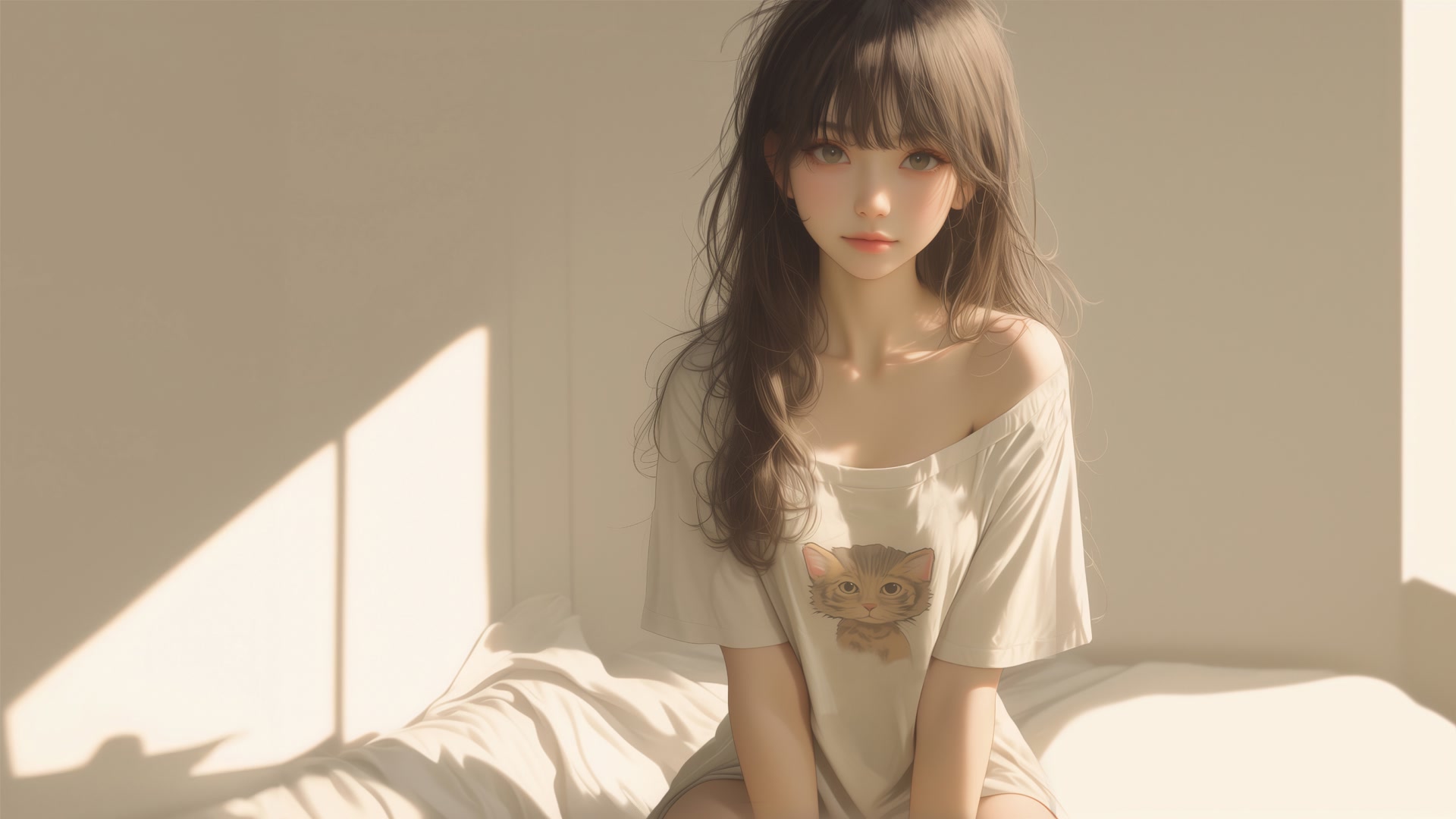 阳光下的少女