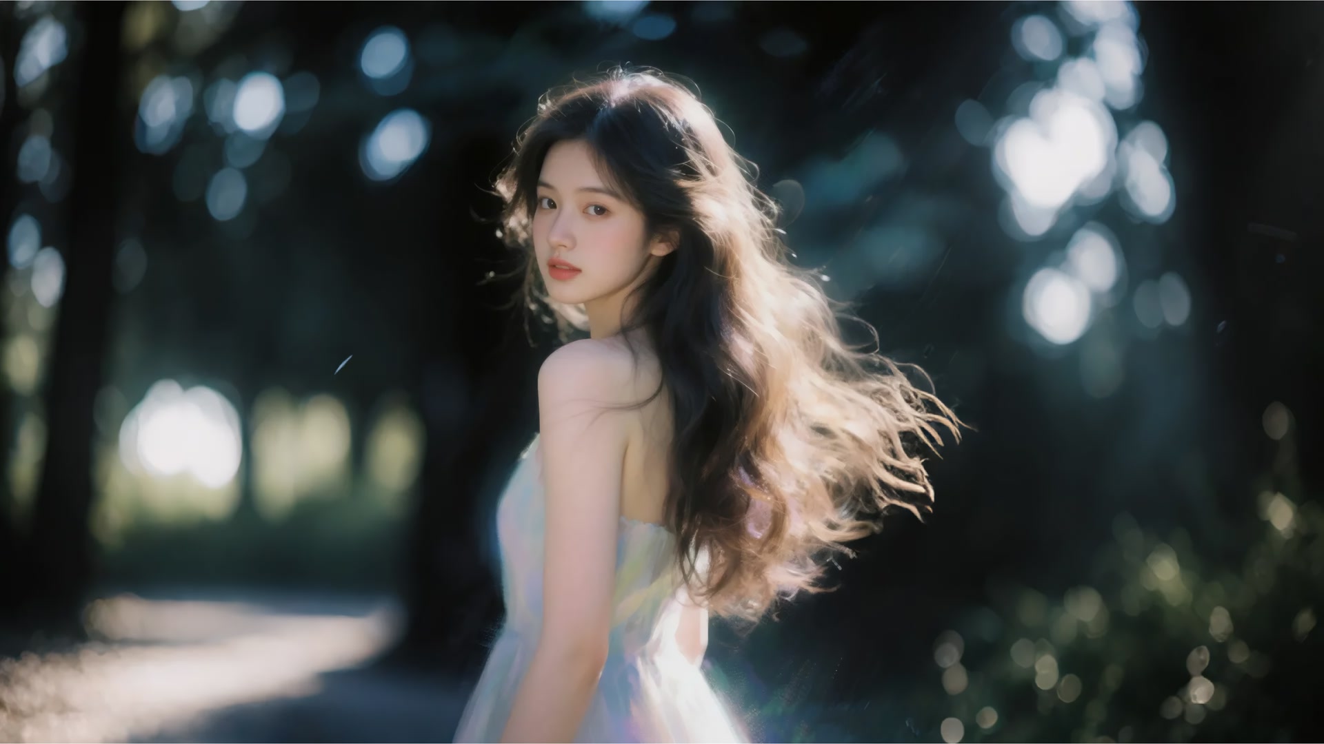 阳光回眸少女