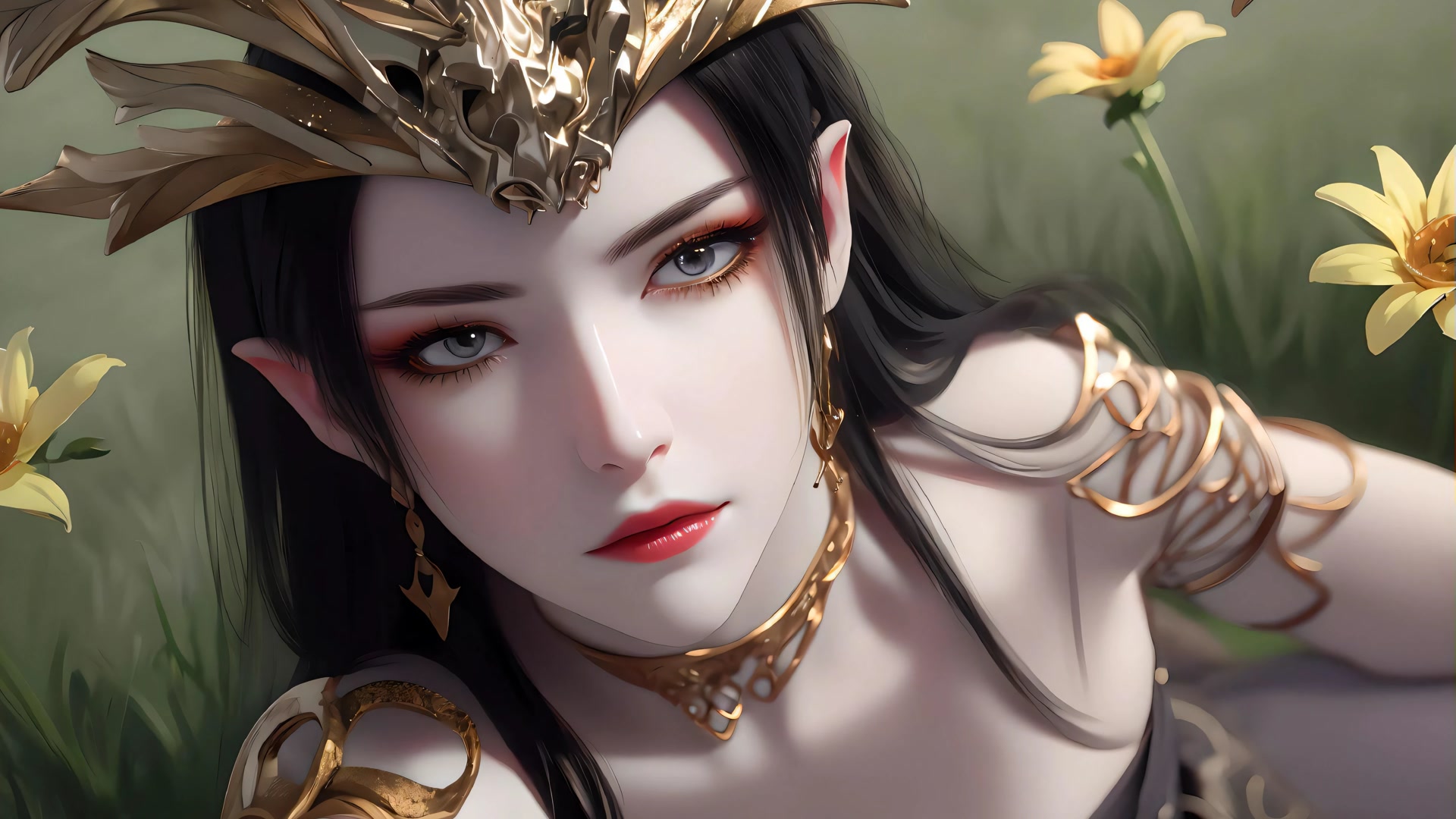 黑发精灵女王