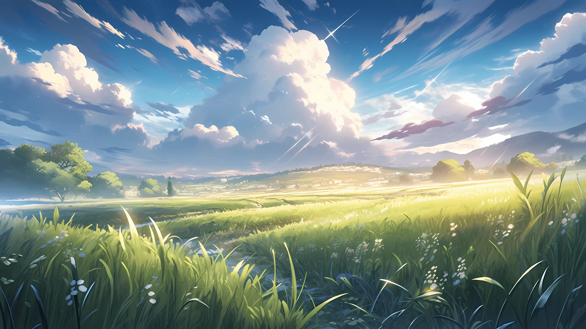 晴空万里绿野