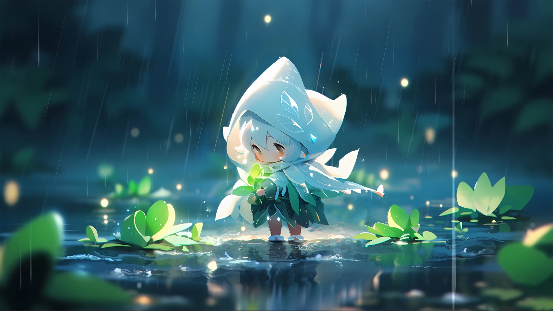 雨中精灵护苗